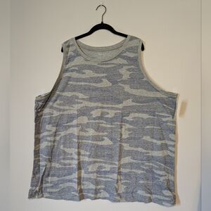 Gray Camo Sleeveless Top